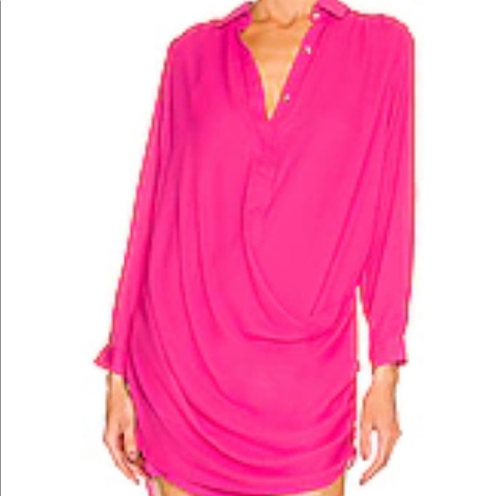 Revolve Krisa Drape front button mini